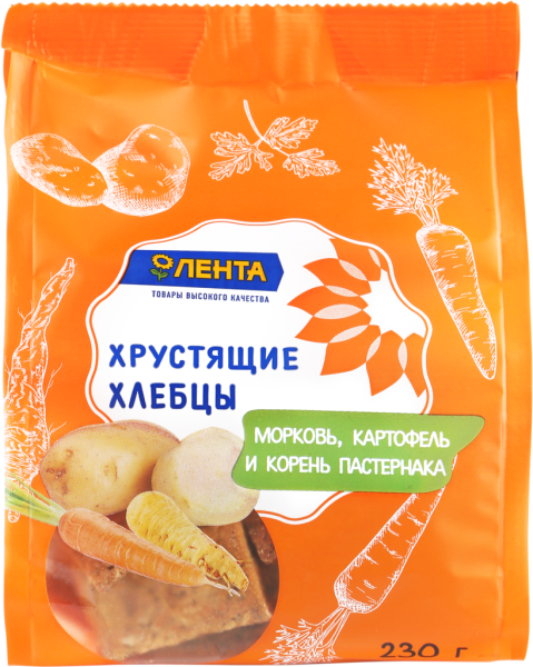 Хлебцы хрустящие с морковью, картофелем